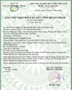 Bản Công Bố Sản Phẩm Phục Nhãn Quang