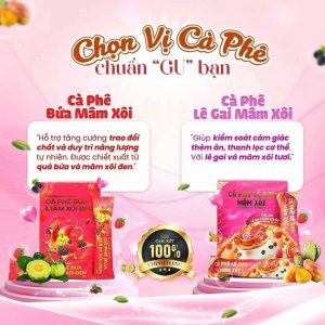 Cà Phê Mâm Xôi Đỏ Lê Gai Hộp 15 gói Giảm Cân An Toàn