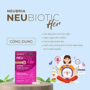  Neubria Neubiotic Her bổ sung lợi khuẩn hỗ trợ sức khỏe nữ giới (Hộp 30 viên)